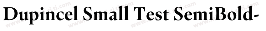 Dupincel Small Test SemiBold字体转换